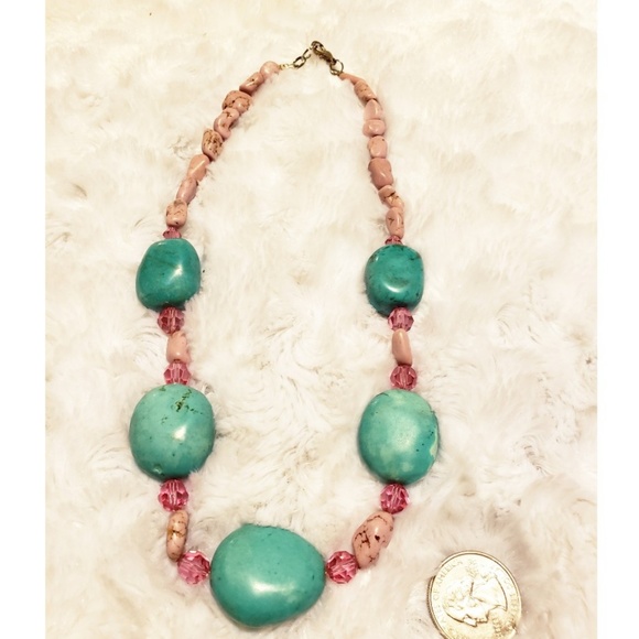 Turquoise & Swarovski Necklace - Picture 1 of 3